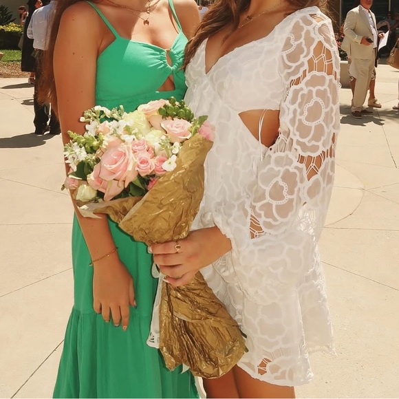 Bardot Orchid White Lace Mini Dress - Picture 5 of 6